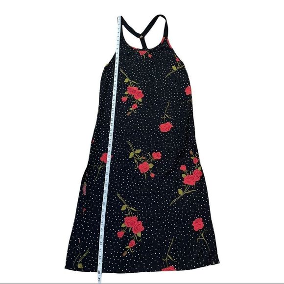 Volcom Polka Dot Rose Floral Midi Dress Sz S - Picture 14 of 15